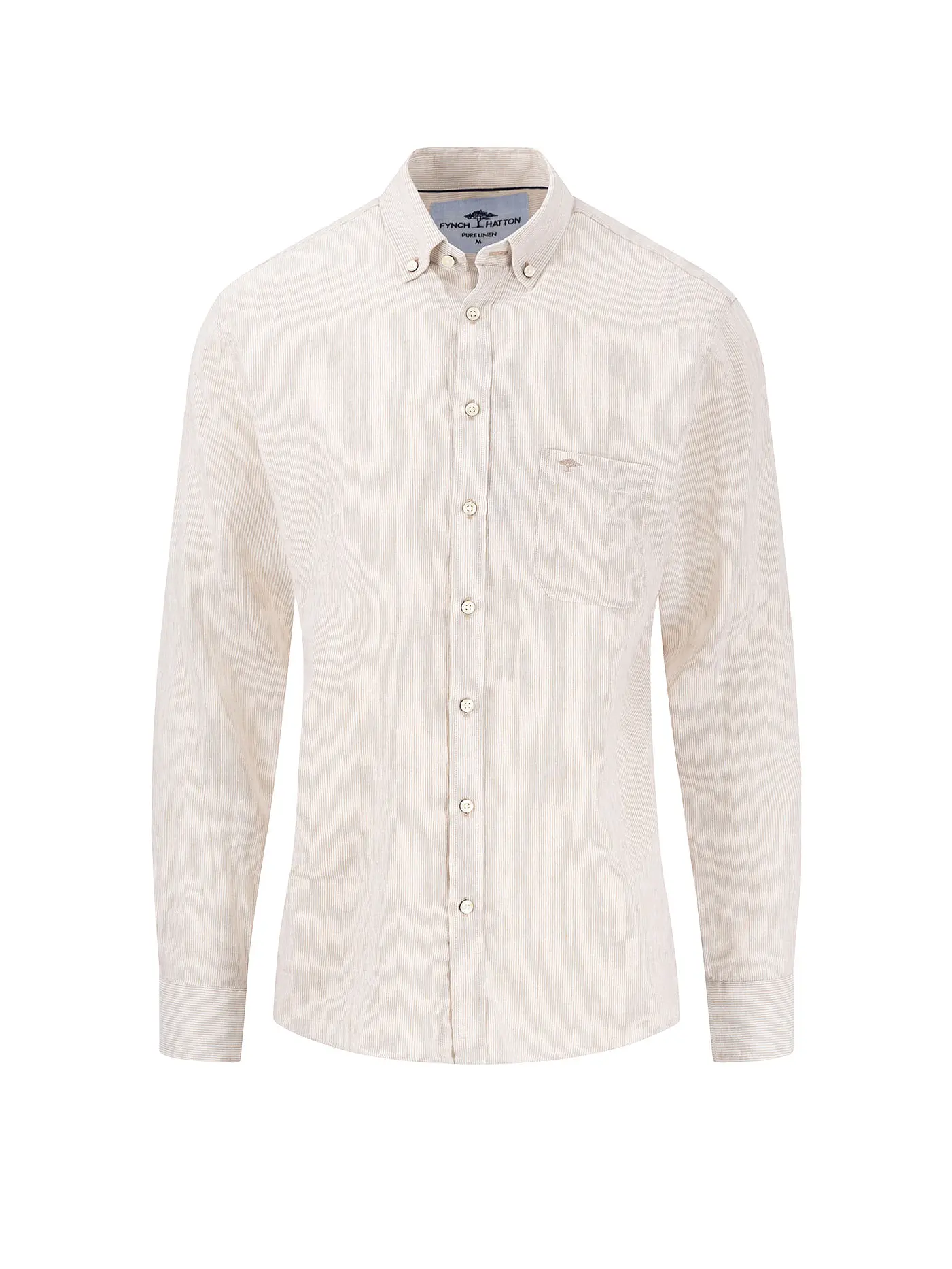 FYNCH HATTON | Leinenhemd Casual Fit | beige